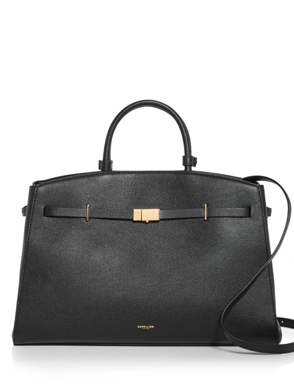NWT DeMellier The Hudson Leather Tote Black